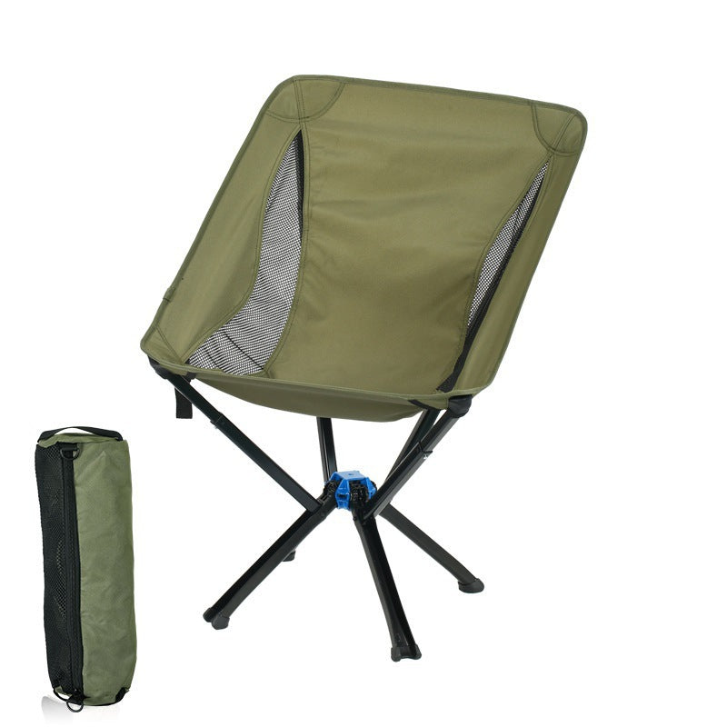 Outdoor Camping Picnic Folding Chair Umbrella Chair Aluminum Lightweight Portable Backrest Moon Chair by eprolo