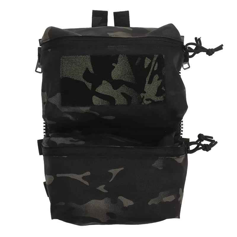 Tactical Back Panel Double General Purpose Pouch for FCPC V5 & Ferro Style Plate Carriers, Molle Utility Storage Bag