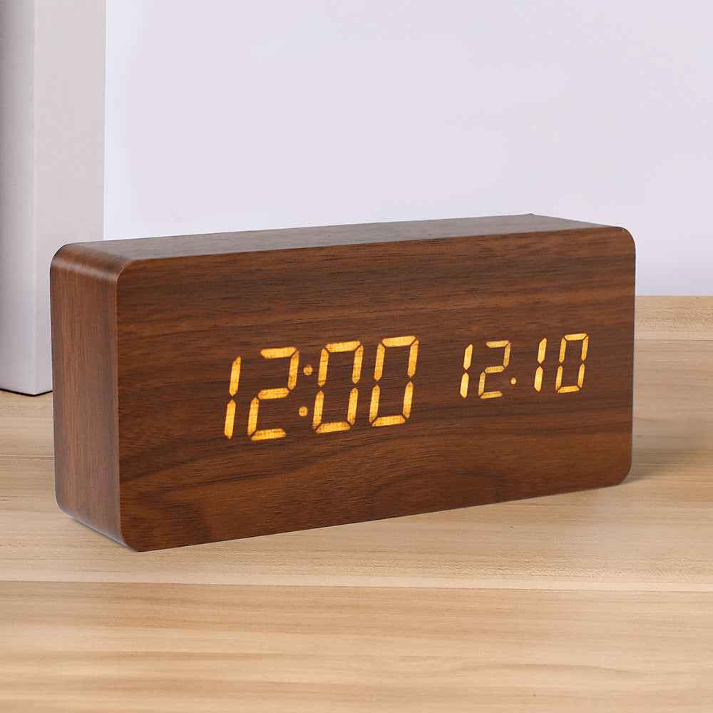 LED Digital Alarm Clock with Thermometer & Night Light