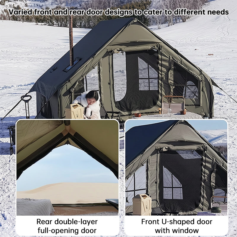 Large Inflatable Glamping Tent with Skylight, Breathable Mesh Air Tent for Summer Camping & Backpacking by eprolo