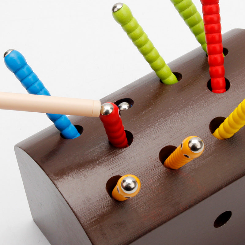 Wooden Bug Catch Game For Young Children Montessori Early Education Parent-Child Interactive Game Kindergarten Early Education Teaching Aids