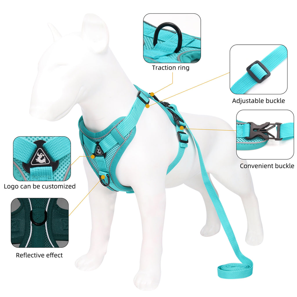 Pet Leash Reflective Breathable Cat Harness Vest Style Small Cat Breathable Reflective