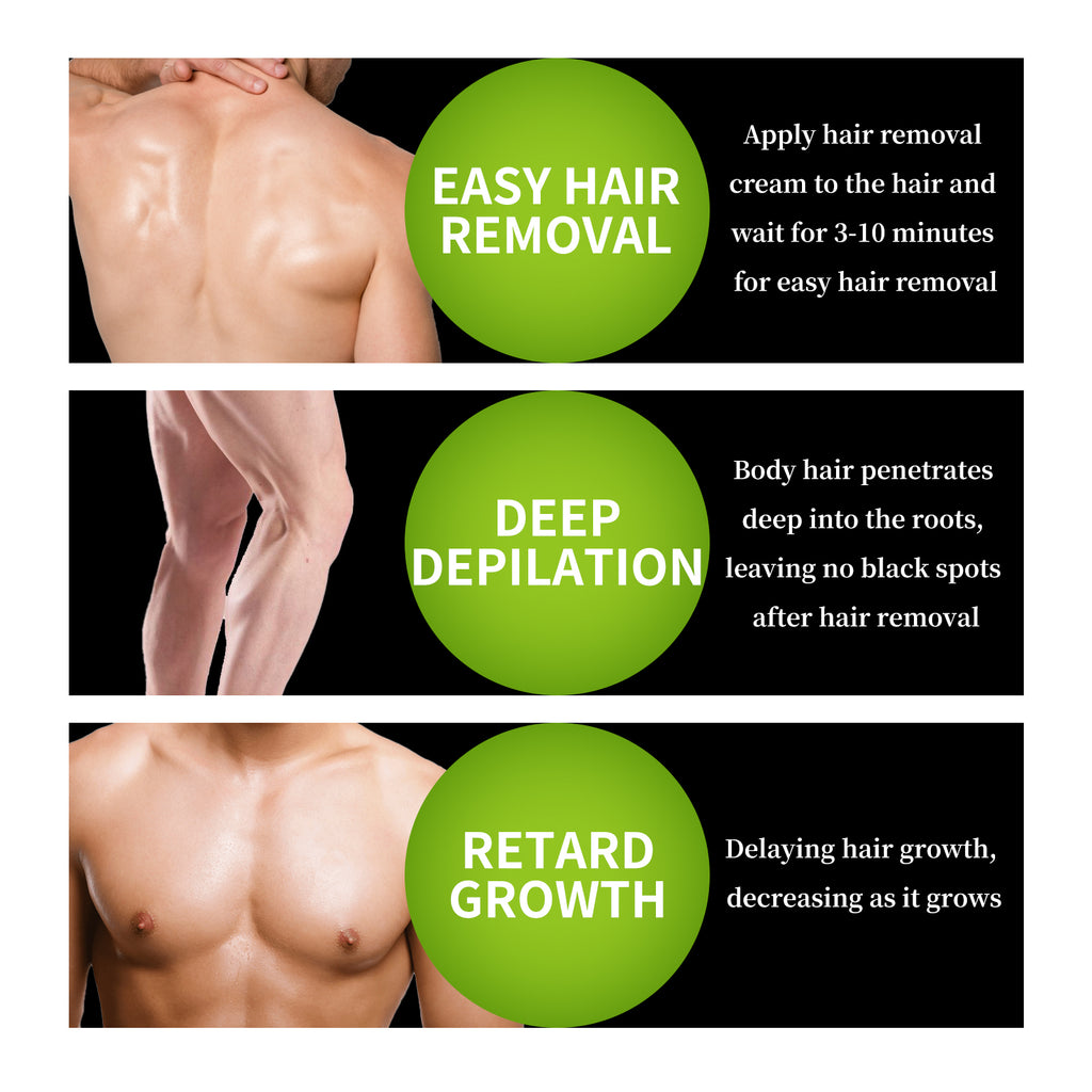 Men's Body Hair Removal Cream Underarm Arm Leg Gentle Non-Irritating Moisturizing Clean Hair Removal eprolo