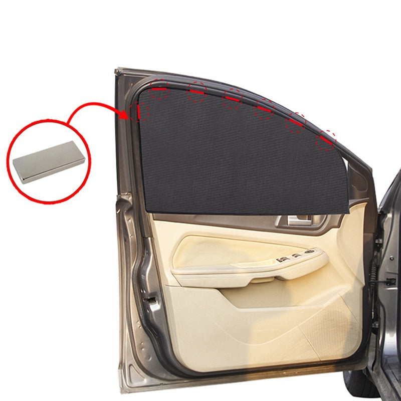 Magnetic Car Sun Shade UV Protection Car Curtain Car Window Sunshade Side Window Mesh Sun Visor Summer Protection Window Film by eprolo