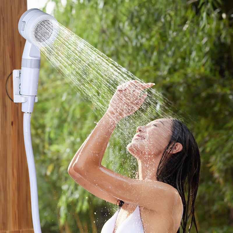 Rechargeable Electric Camping Shower Pump – Smart Digital Display, Portable Outdoor Shower