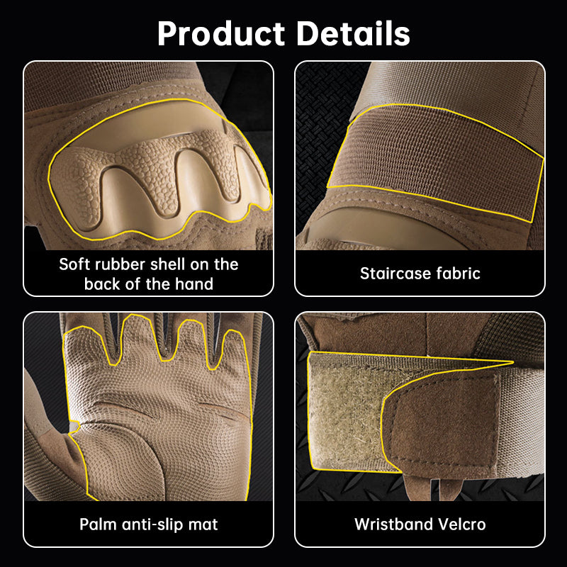Men’s Tactical Gloves – Full Finger Anti-Slip Combat Gloves for Military, Outdoor & Fitness Use by eprolo