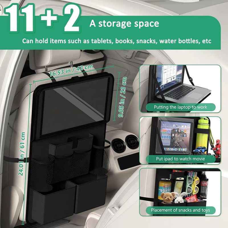 Car Seat Back Storage Bag – Waterproof Hanging Organizer with Handle, 42x62cm