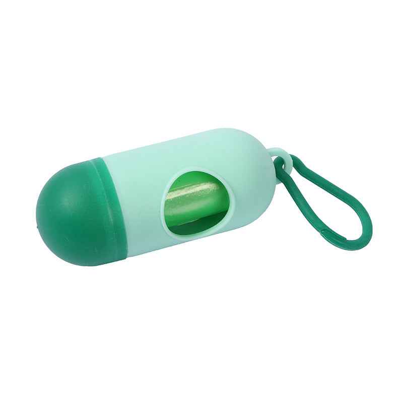 Pet Waste Bag Capsule Dog Waste Box Pill Portable Thickened Poop Bag