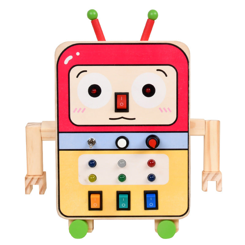 Children's circuit board switch power LED light robot busy board hands-on brain early education toy