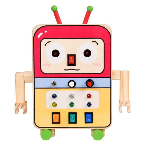 Children's circuit board switch power LED light robot busy board hands-on brain early education toy
