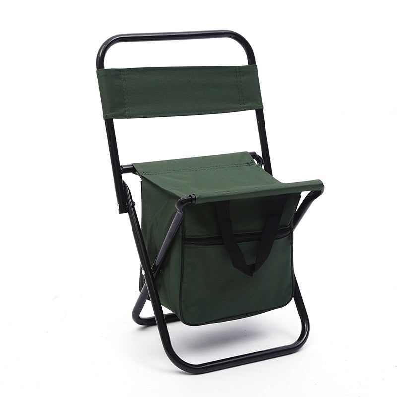 Outdoor Camping Folding Chair with Storage Backrest and Carrying Bag for Art Students' Sketching by eprolo