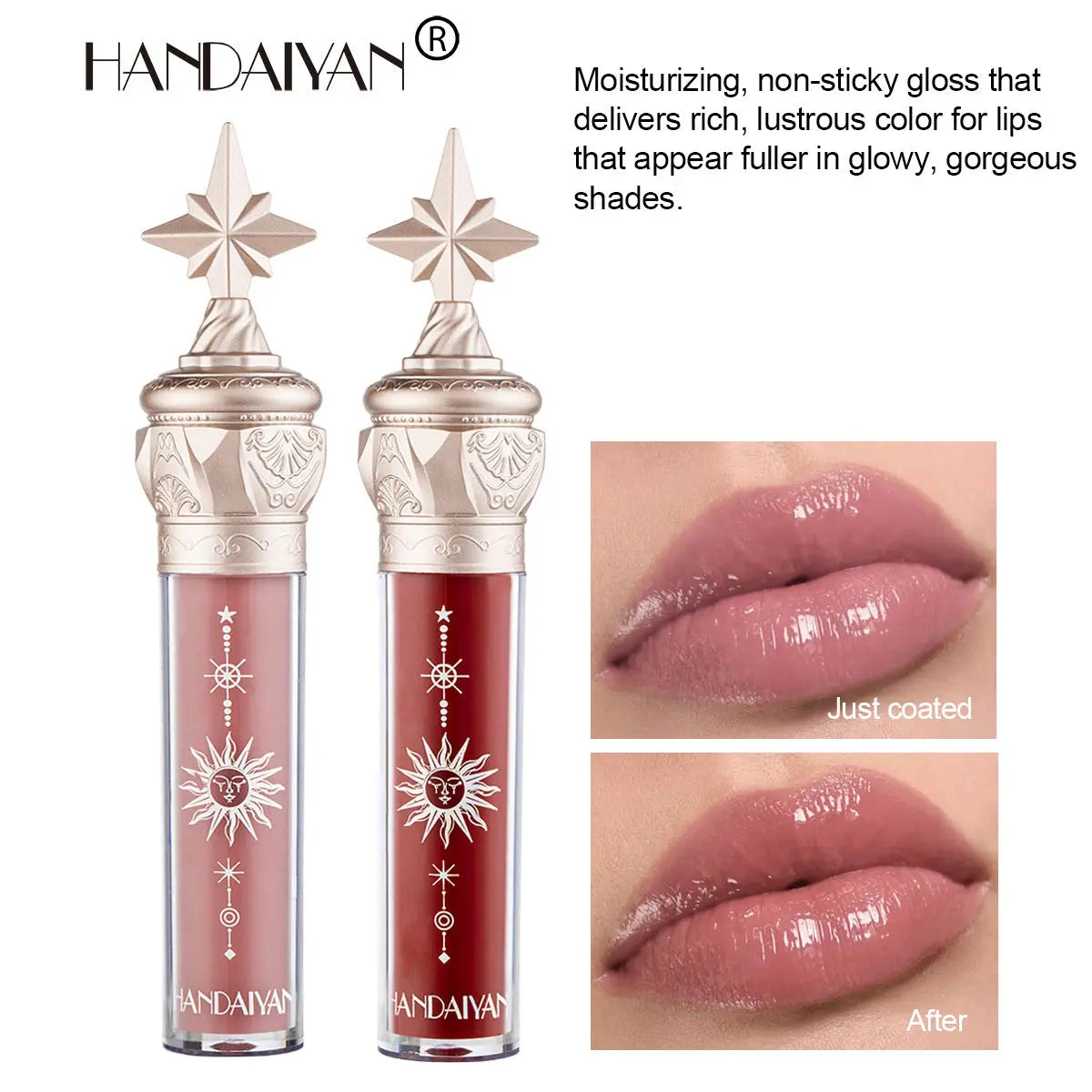 HANDAIYAN Mirror Lip Gloss – Water Gloss Film & Long-Lasting Lip Glaze by eprolo