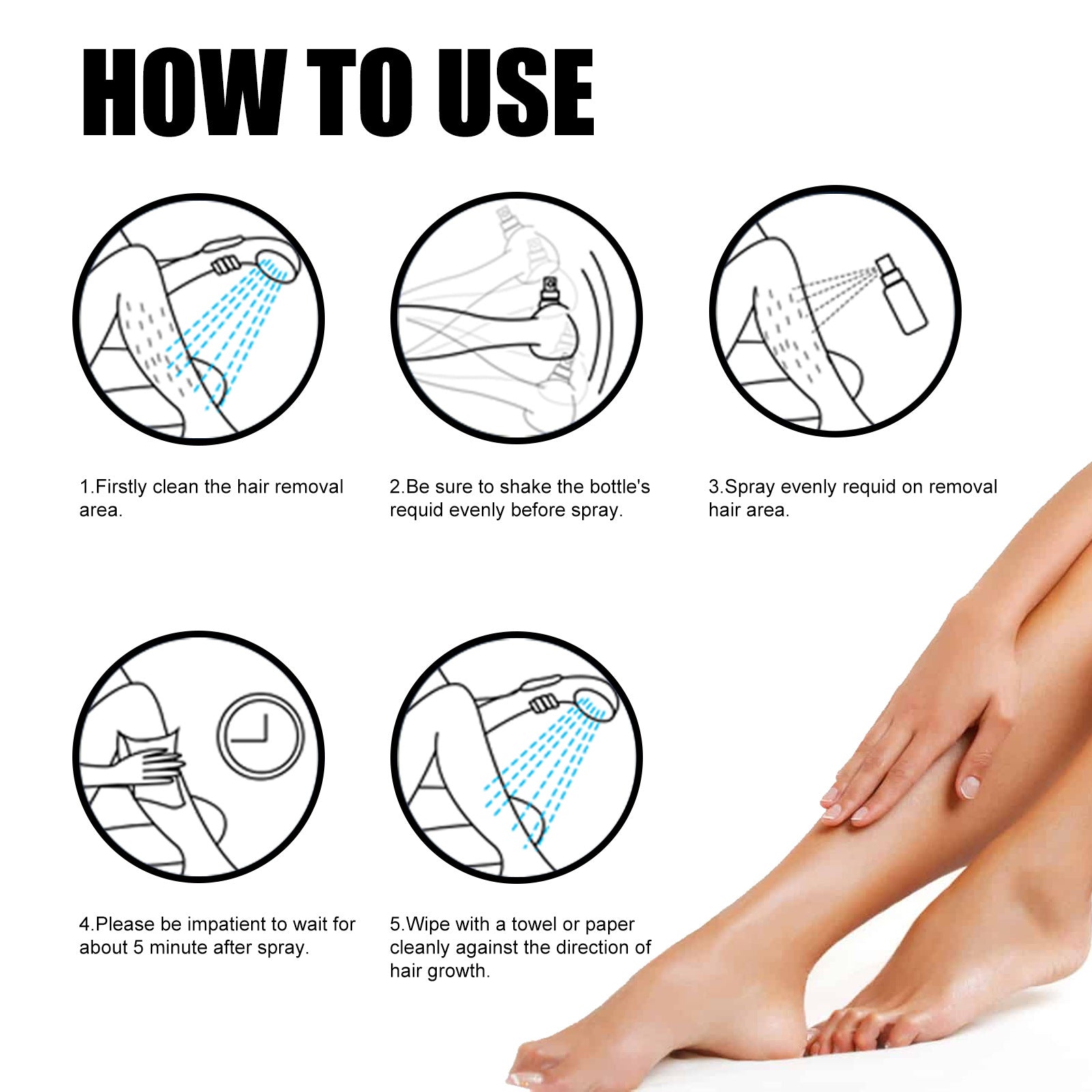 Underarm Refreshing Hair Removal Spray Underarm Gentle Hair Removal Spray Does Not Stimulate Fine Smooth Hair Removal eprolo