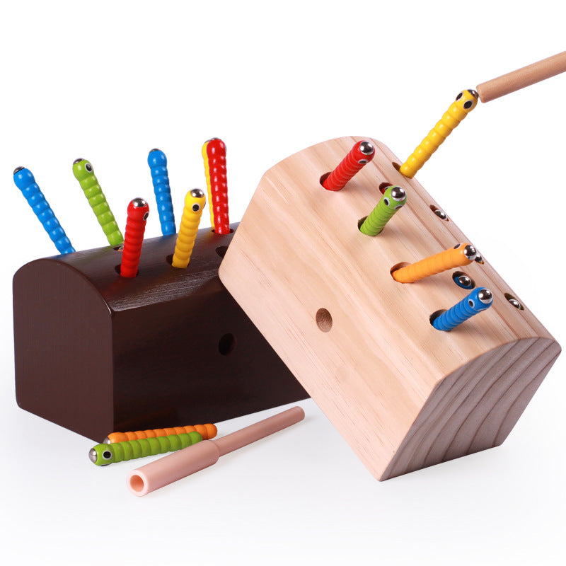 Wooden Bug Catch Game For Young Children Montessori Early Education Parent-Child Interactive Game Kindergarten Early Education Teaching Aids