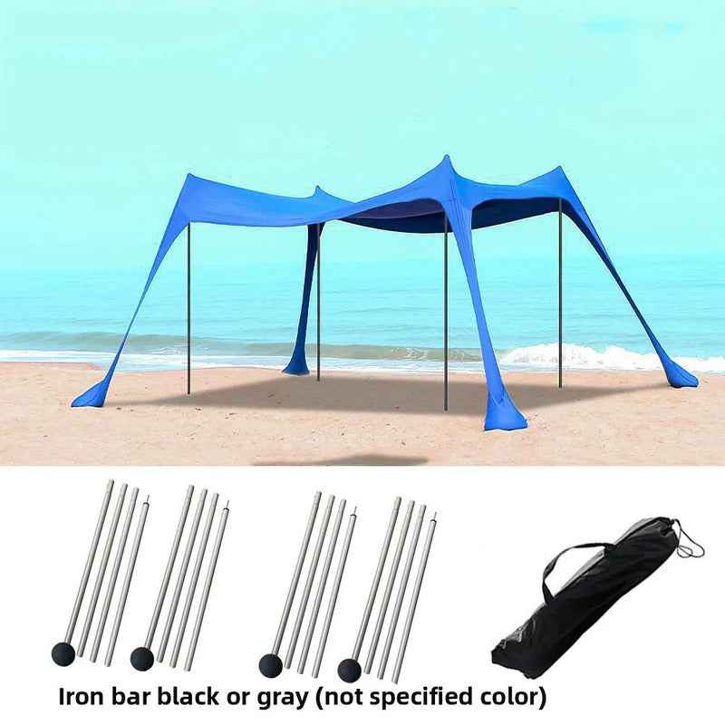 Family Beach Tent – Large Pop-Up Sun Shade Shelter with Stable Poles & Carry Bag