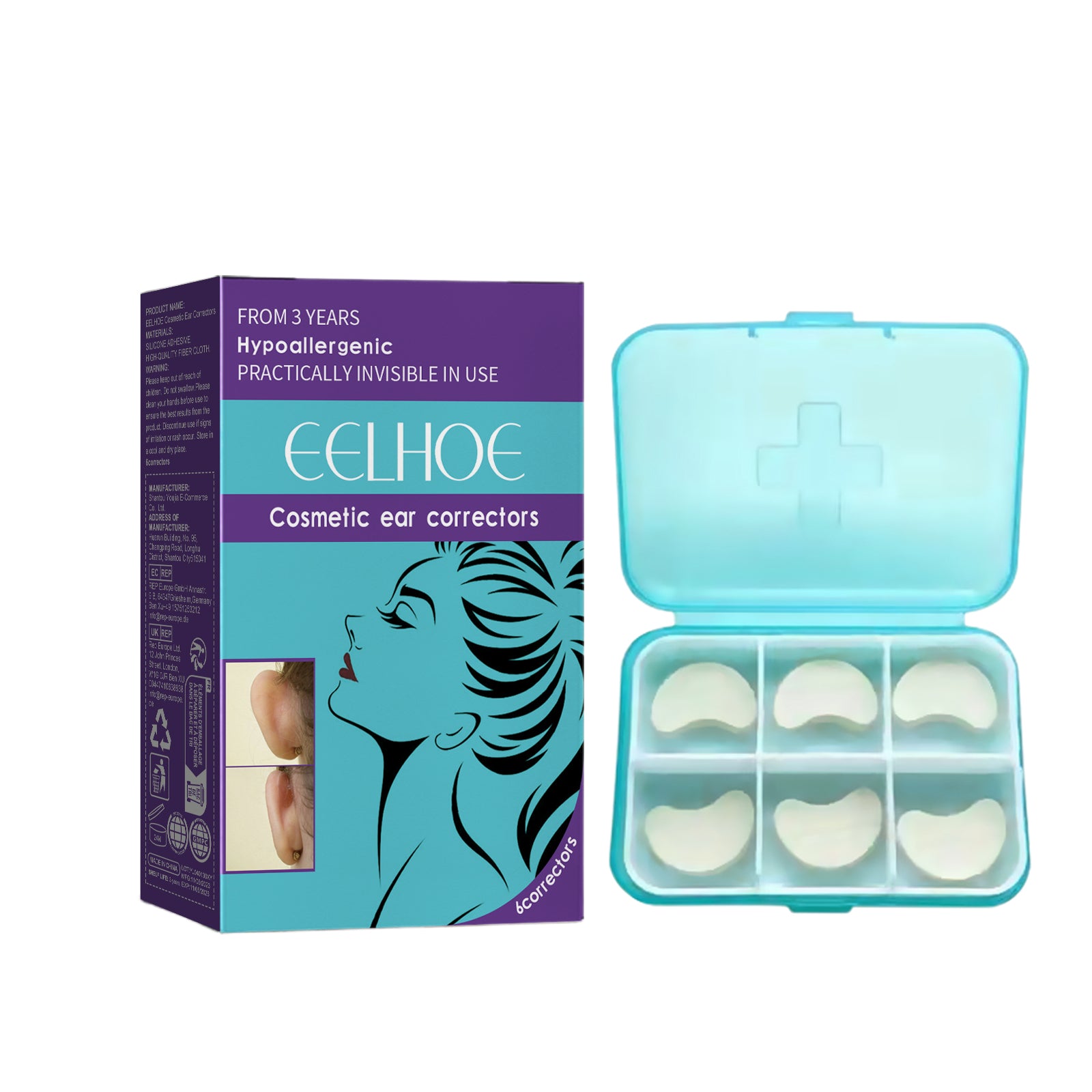 Cosmetic Ear Correctors, Ear Display Small Support Corrects Flapper Ear Pinna Shape Waterproof Ear Stickers