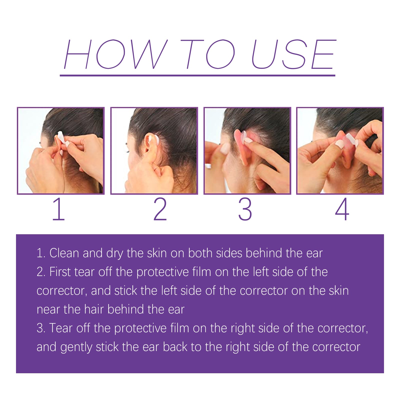 Cosmetic Ear Correctors, Ear Display Small Support Corrects Flapper Ear Pinna Shape Waterproof Ear Stickers