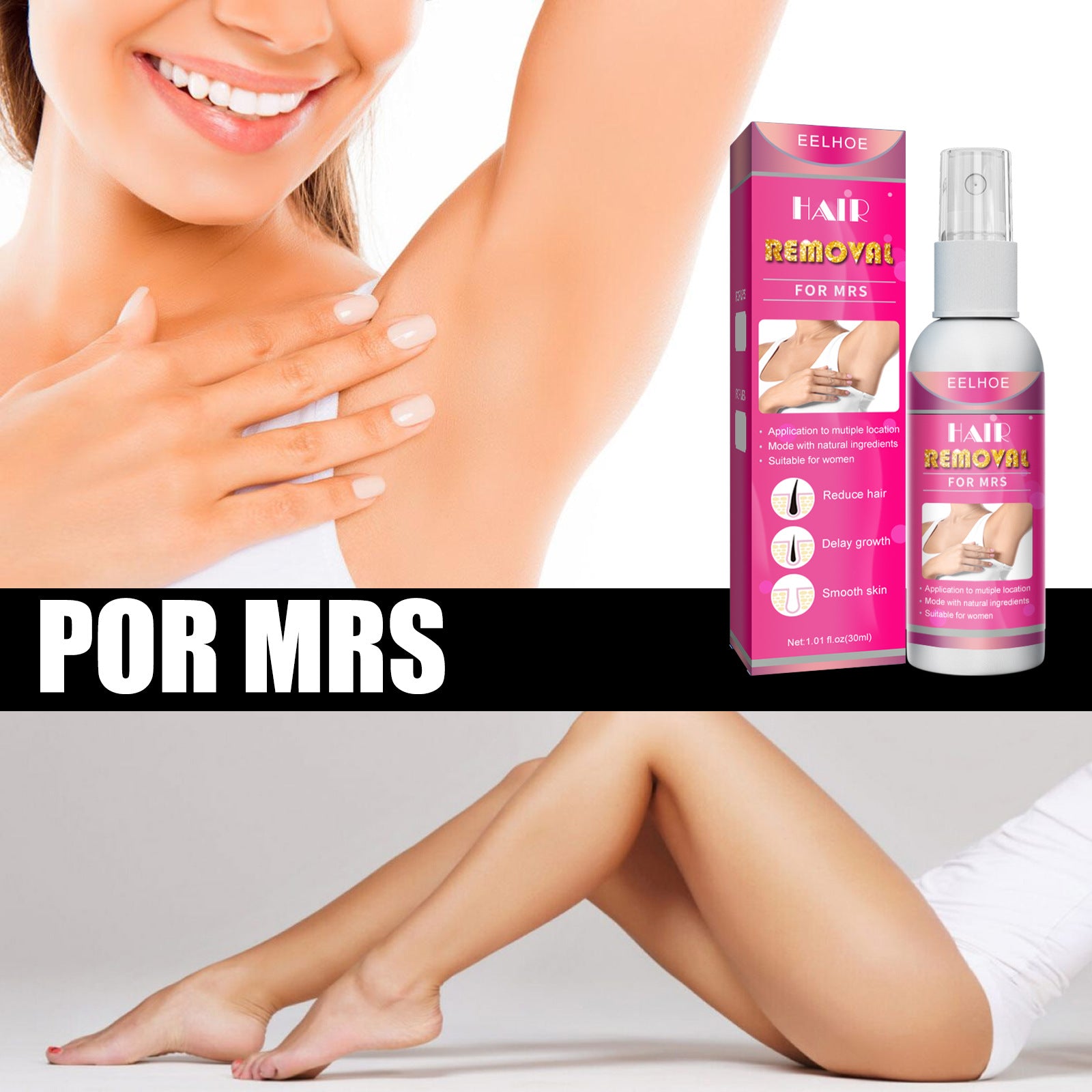 Underarm Refreshing Hair Removal Spray Underarm Gentle Hair Removal Spray Does Not Stimulate Fine Smooth Hair Removal eprolo