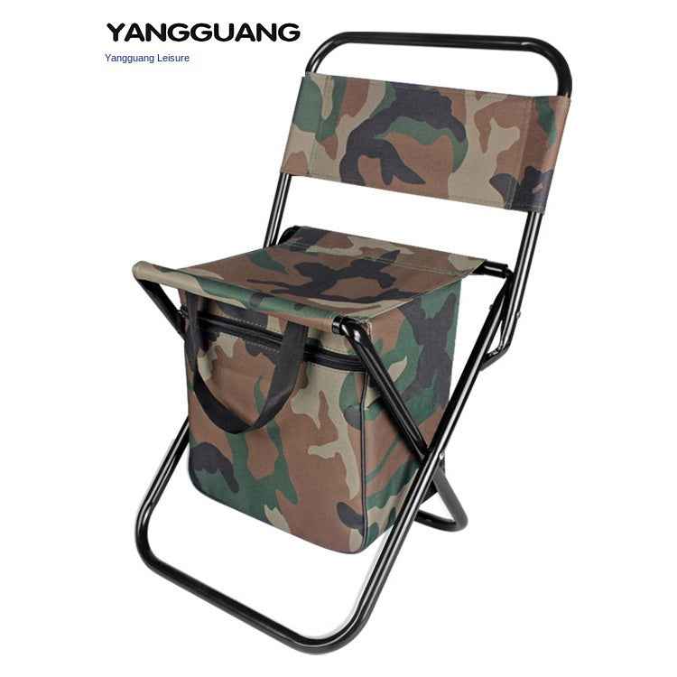 Outdoor Camping Folding Chair with Storage Backrest & Carry Bag – Lightweight Sketching Chair