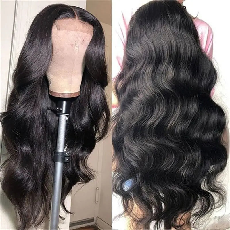 Wig for women El and American medium-parted long curly hair African black large wave chemical fiber full headgear wig eprolo