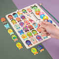 Wooden Magnetic Alphabet Fishing Children's Early Education Puzzle Cognitive Matching Puzzle Caterpillar Digital Beaded Toy
