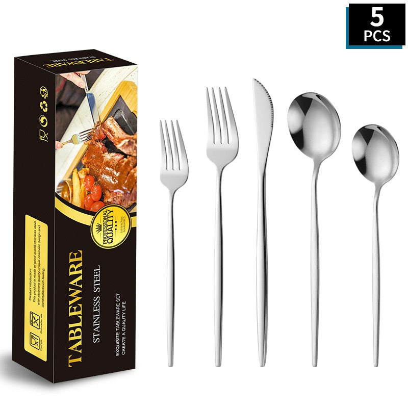 Gold Stainless Steel Cutlery Set | 4-Piece Portuguese Design Royal Beauty Queen