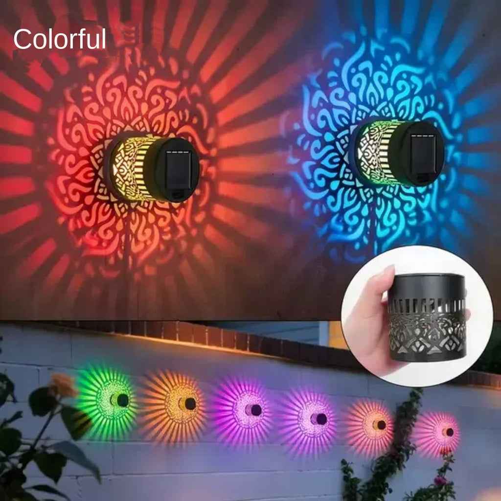 Solar Mandala Sunflower Wall Light – Outdoor Garden Landscape Lamp