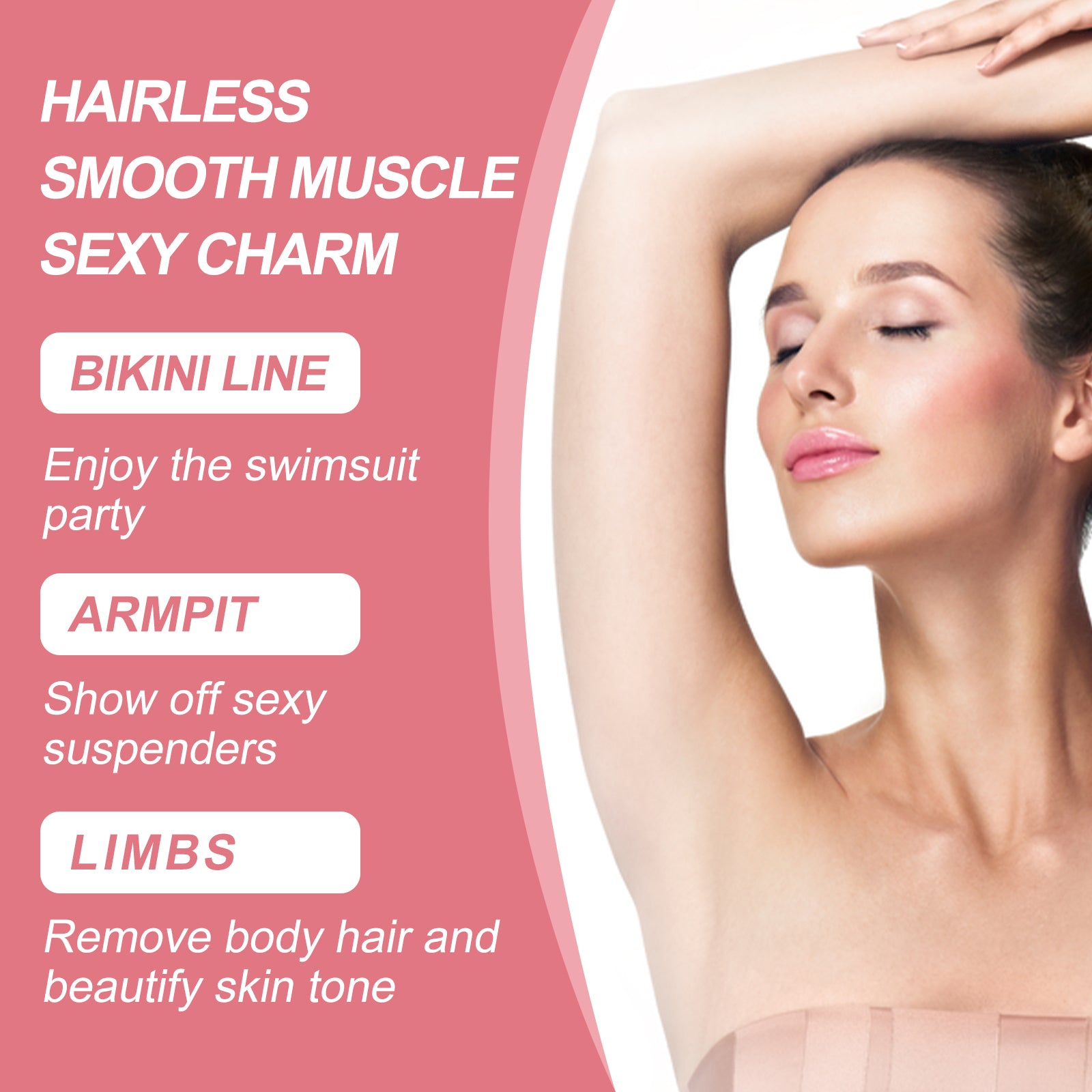 Hair Removal Cream, Underarm Leg Hand Hair Removal Mild Non-Irritating Smooth Delicate Skin Clean eprolo