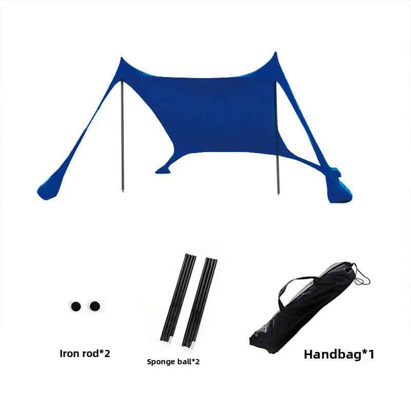 Family Beach Tent – Large Pop-Up Sun Shade Shelter with Stable Poles & Carry Bag