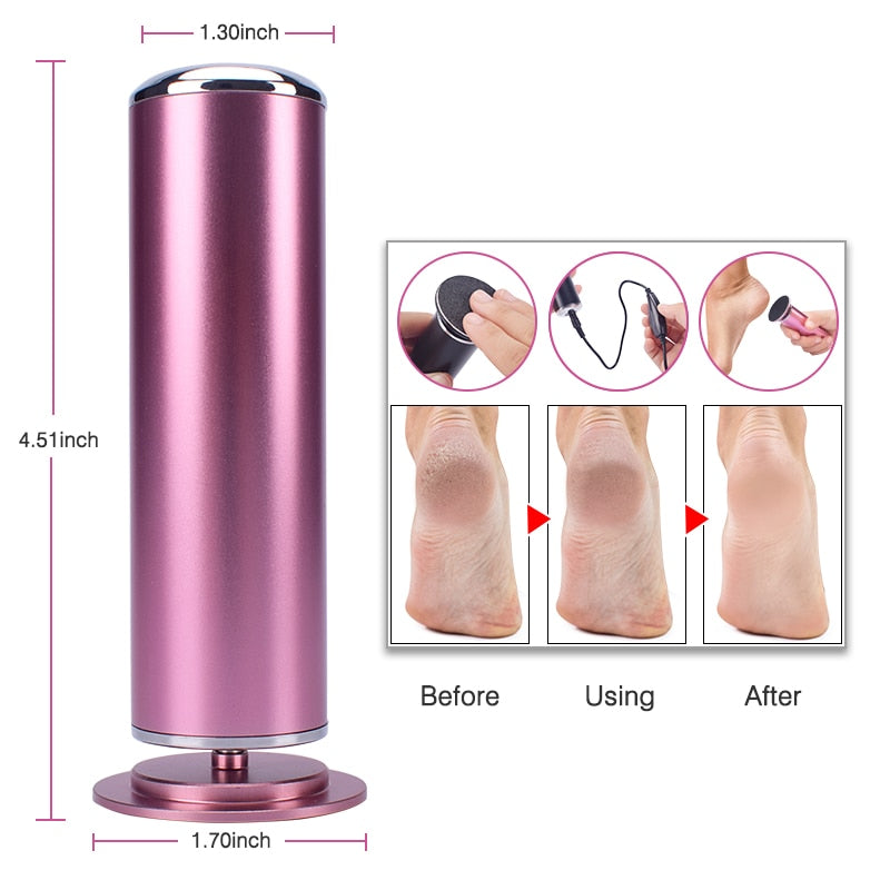 Electric Pedicure Tools Foot Care File Leg Heels Remove Dead Skin Callus Remover Feet Clean Care Machine & Replacement Sandpaper eprolo