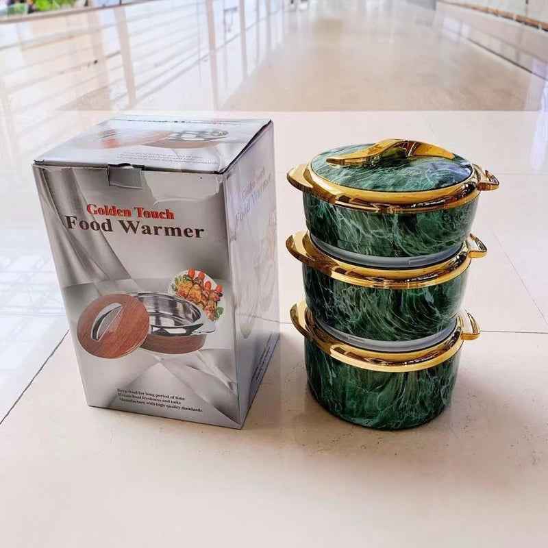 3-Piece Insulated Food Container Set (1.5L, 2L, 2.5L) - Ideal for Ramadan Celebrations, Weddings, Family Gatherings & More