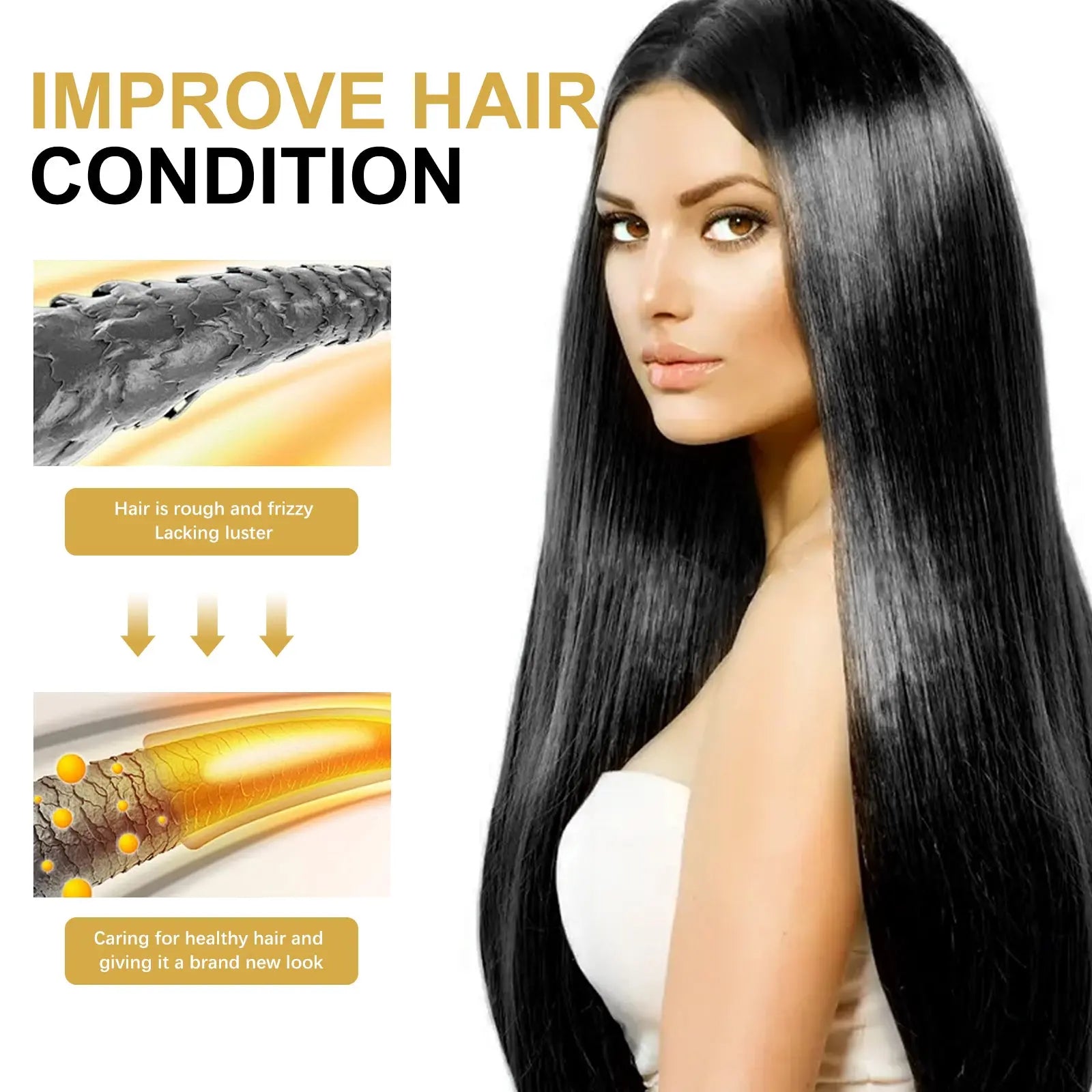 EELHOE Hair Cream, Moist Soft Repair With Prevent Hair Flexible Hair Thick Hair Hair Care Cream eprolo