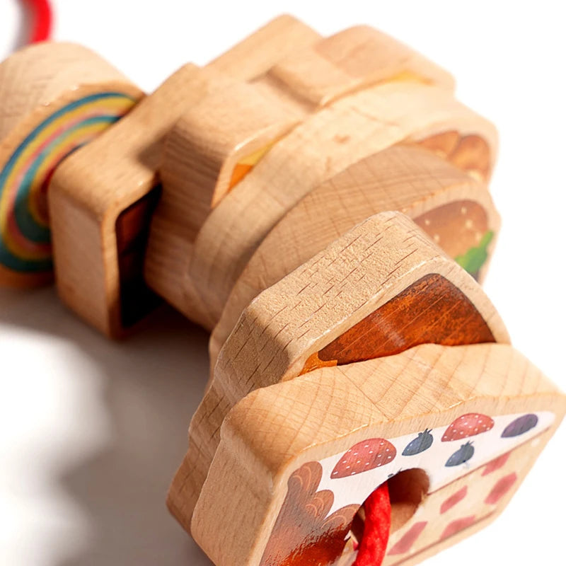 Early childhood education Greedy eating caterpillar string and bead game focus logical thinking training children's toys
