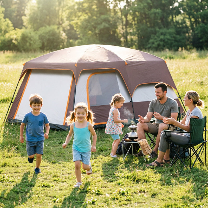 4-6 Person Family Camping Tent, Waterproof Portable Tent with Carry Bag for Car Camping by eprolo