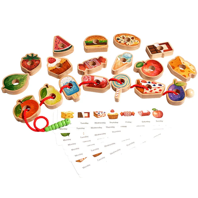 Early childhood education Greedy eating caterpillar string and bead game focus logical thinking training children's toys