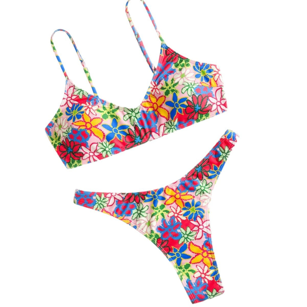 Bikini Swimwear, Sexy Printed Backless Beach Bikini Swimsuit