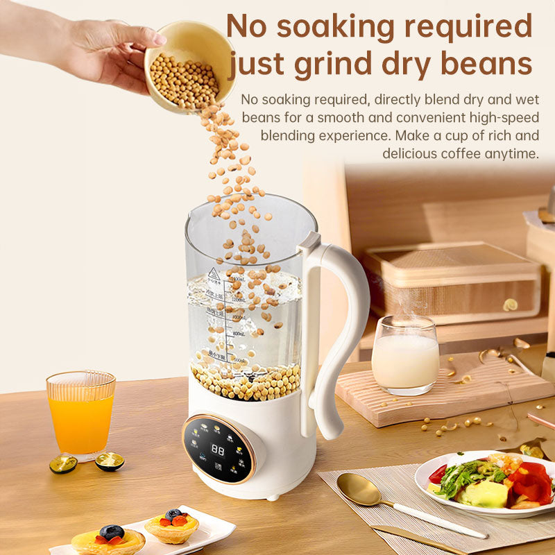 1.4L Nuts Milk Maker, Juicer and Soy Milk Machine with 16 Blades for Plant-Based Drinks, Oatmeal, Almond, Grains, and Beverages