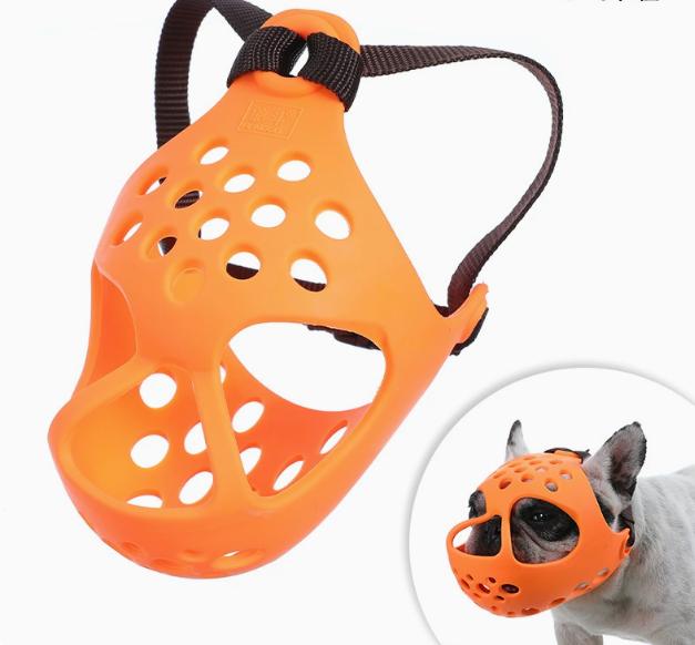 Humble Dog Soft Rubber Short-Muzzle Dog Muzzle for Bull Terrier, English Bulldog, French Bulldog, Pug - Prevents Biting and Eating Randomly