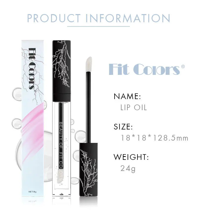 Fit Colors Lip Oil Glass Gloss – Moisturising Transparent Lip Gloss eprolo