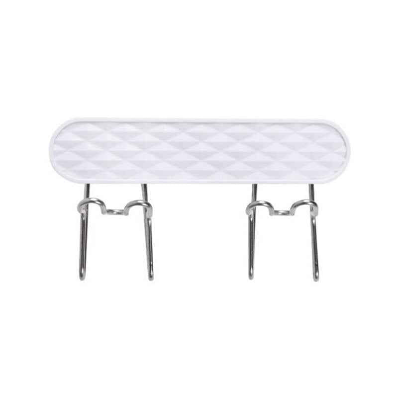 Toothbrush Holder Rack Self-adhesive Shaver Toothbrush Cup Space Saving Bathroom Stand Storage Stainless Steel Wall-mounted Rack