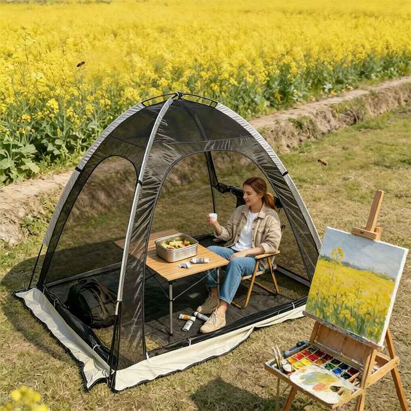 Cool Mesh Mosquito-Proof Canopy Tent – Double-Sided Anti-Insect Screen for Outdoor Relaxation
