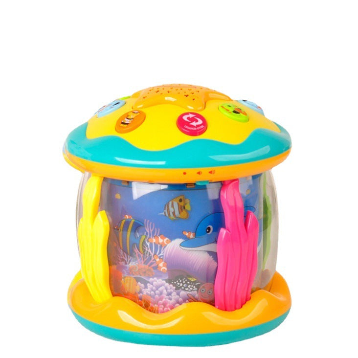 Baby children's hand clapping drum projection ocean puzzle early education toy lighting music multifunctional patting  drum