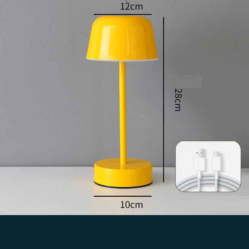 Metal Mini Night Light Touchable I-Beam Mushroom Bedroom Living Room Decor Jellyfish Ambience Lamp