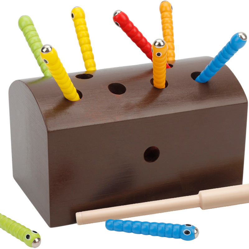 Wooden Bug Catch Game For Young Children Montessori Early Education Parent-Child Interactive Game Kindergarten Early Education Teaching Aids