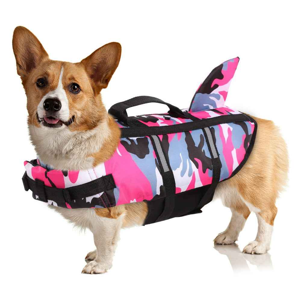 Dog Life Jacket Lightweight Adjustable Velcro Medium to Large Dog Swimwear