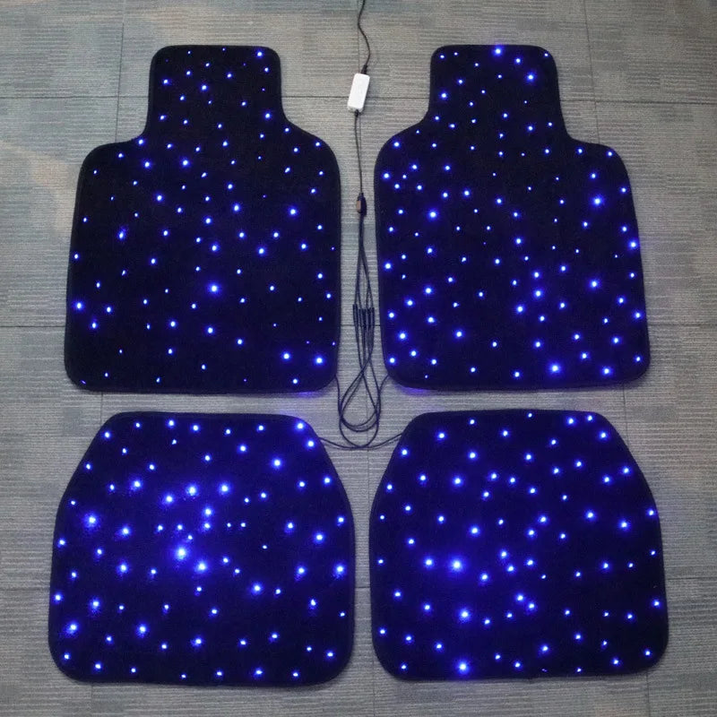 Fiber Optic Star Shaped Complete Set of Car Carpet Floor Decoration, LED Car Carpet for Car Decoration by eprolo