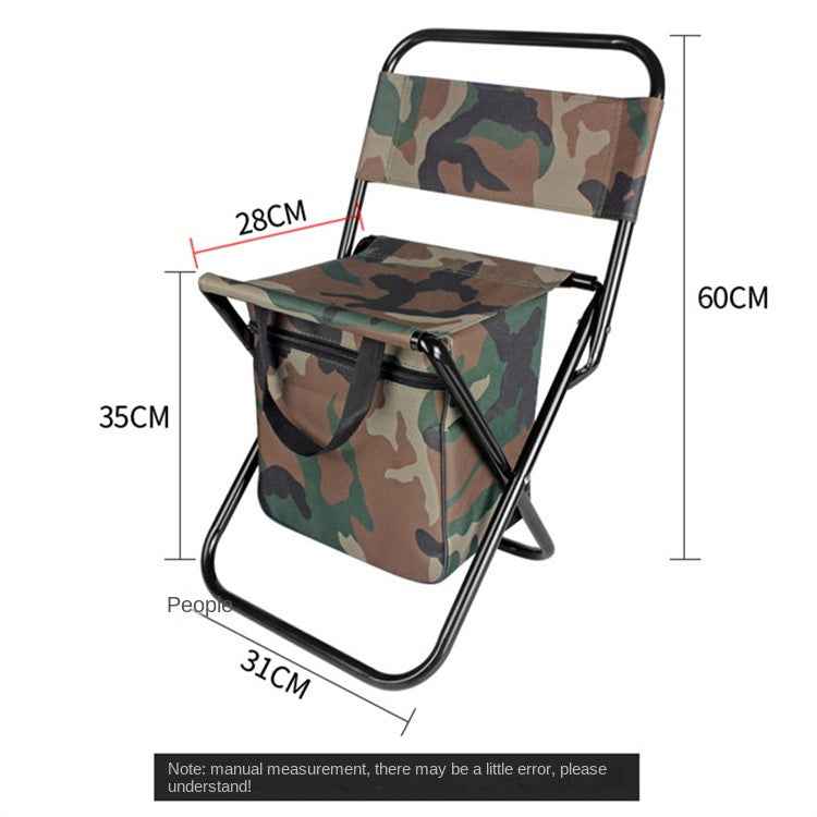 Outdoor Camping Folding Chair with Storage Backrest & Carry Bag – Lightweight Sketching Chair