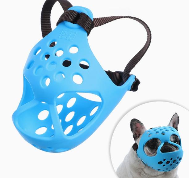 Humble Dog Soft Rubber Short-Muzzle Dog Muzzle for Bull Terrier, English Bulldog, French Bulldog, Pug - Prevents Biting and Eating Randomly