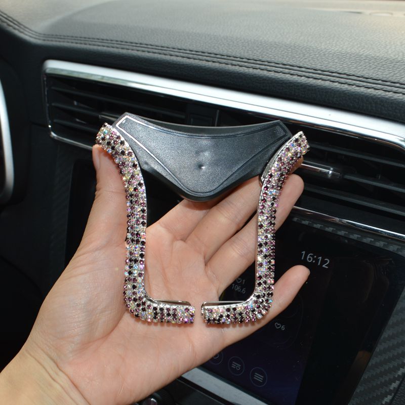 Universal Car Phone Holder with Bing Crystal Rhinestone Car Air Vent Mount Clip Cell Phone Holder for iPhone Samsung Car Holder by eprolo