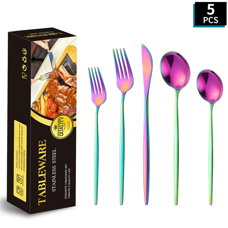 Gold Stainless Steel Cutlery Set | 4-Piece Portuguese Design Royal Beauty Queen
